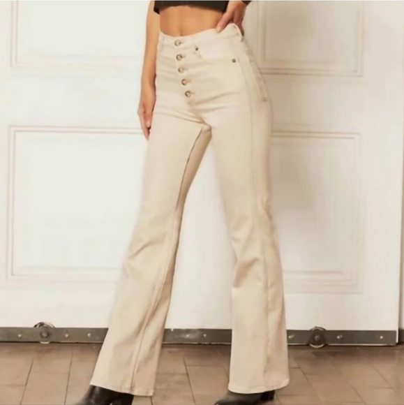 Boyish The Ricky High-Rise Flare Jeans  In Natural Size 27 NEW! - Picture 1 of 17